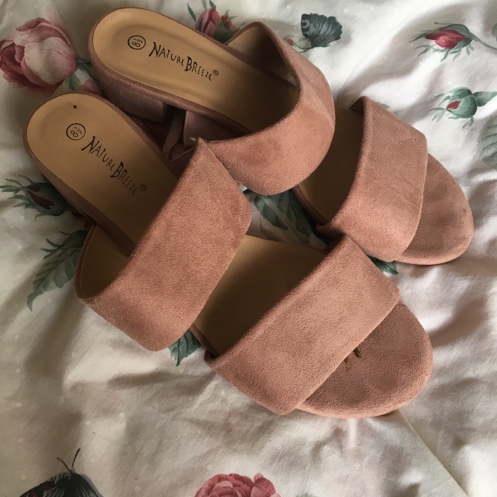 NATURE BREEZE BLUSH PINK SANDALS